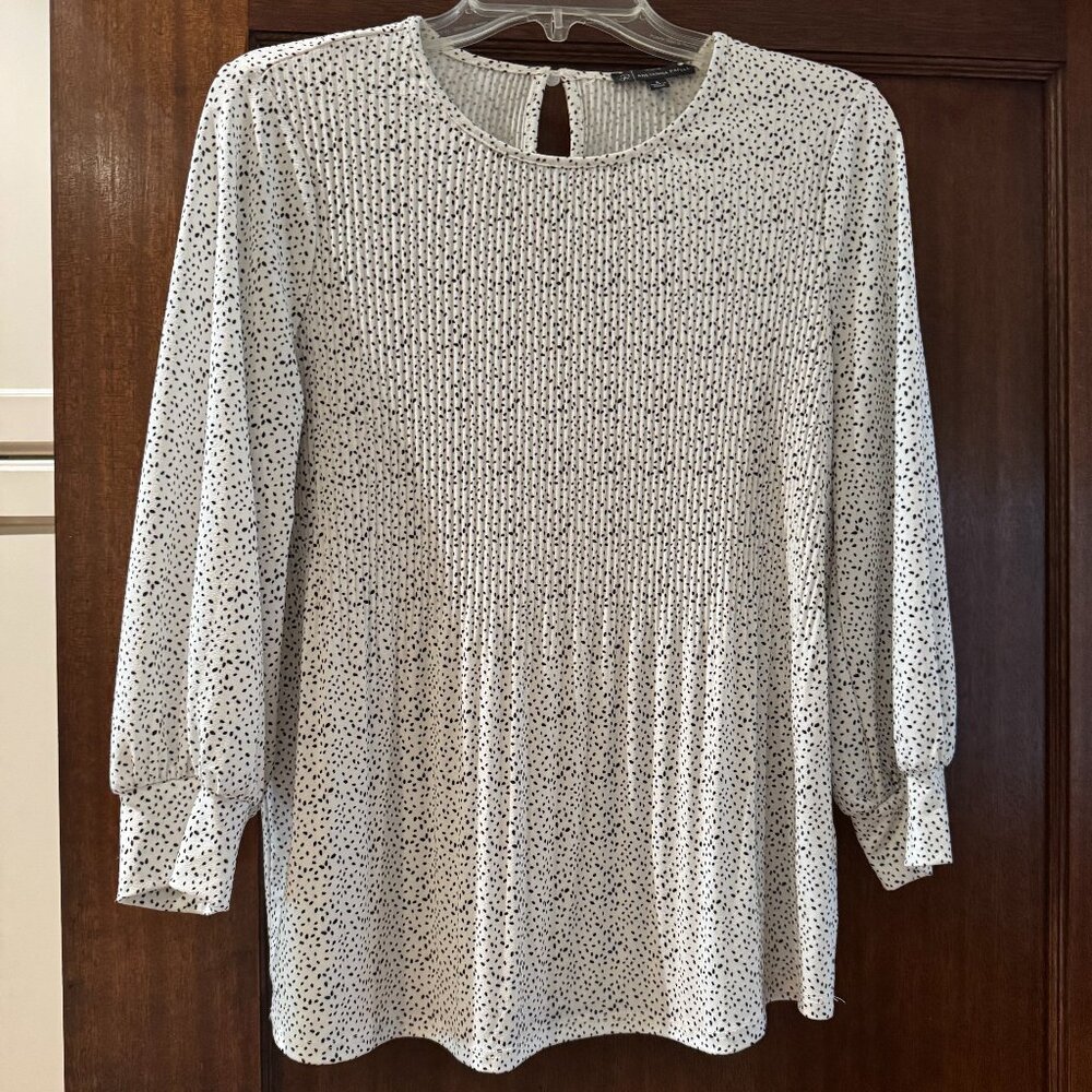 Adrianna Papell pleated long sleeve